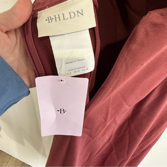 NEW BHLDN Anthropologie August Satin Charmeuse Midi Dress NWT - Picture 6 of 6